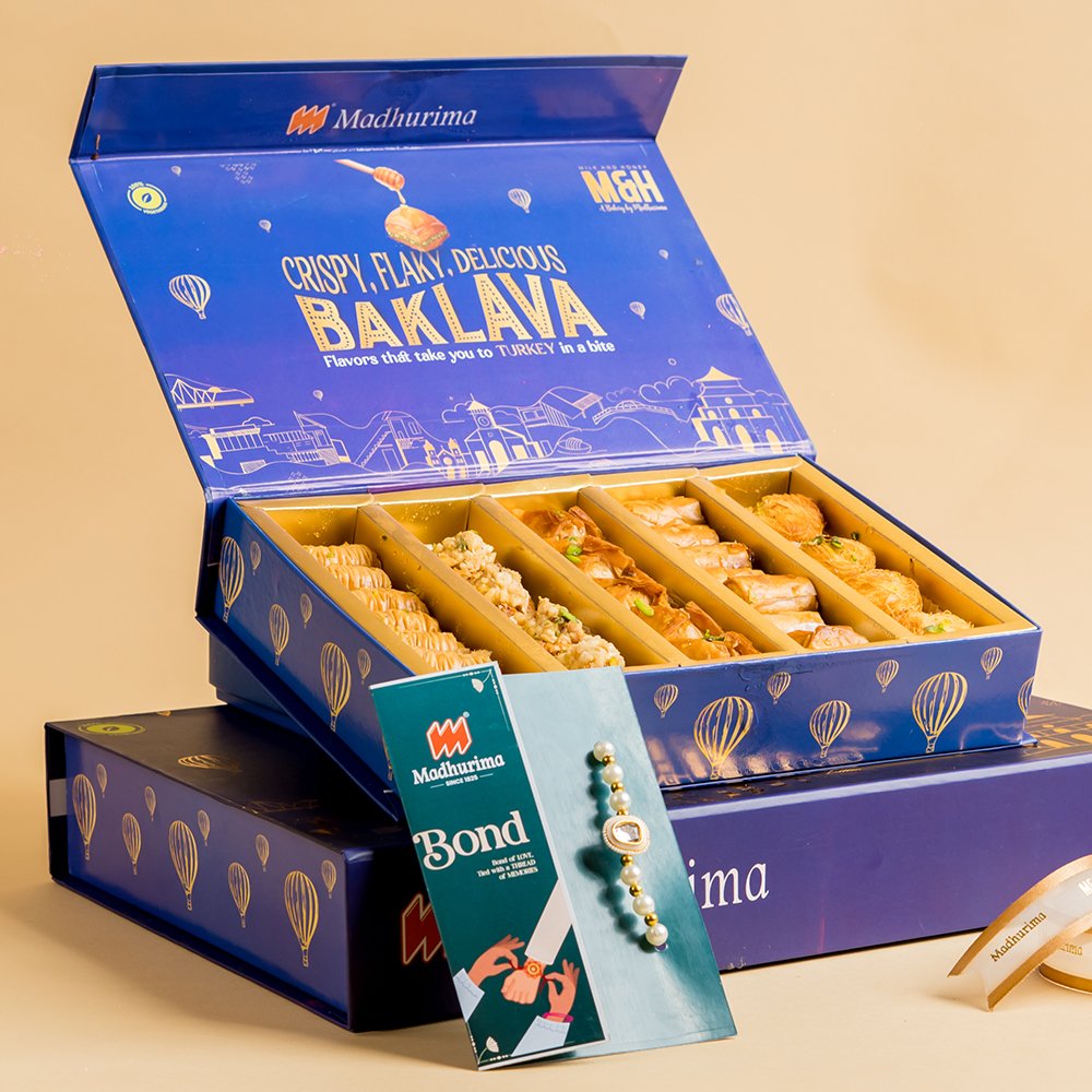 Baklawa Mix 500 Gm with Rakhi & Roli Chawal