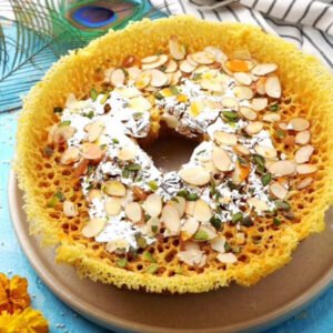 Plain Kesariya Ghewar 1Pc (500g)